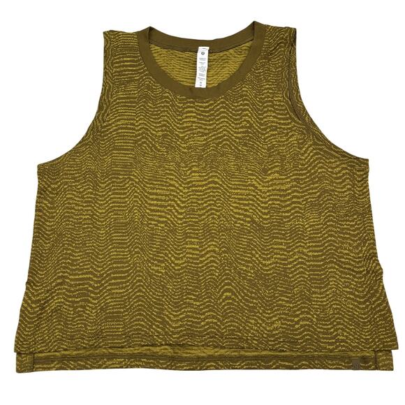 LULULEMON Train to Be Tank Top Size 6 Ripple Wave Deep Artifact / Auric Gold - Picture 4 of 7